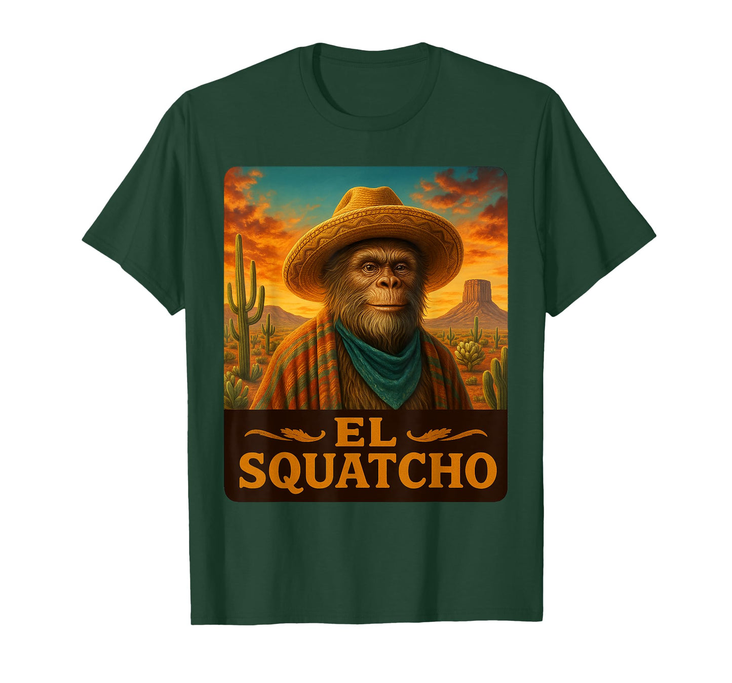 Bigfoot, Sasquatch, & El Squatcho Cryptid Men Women T-Shirt