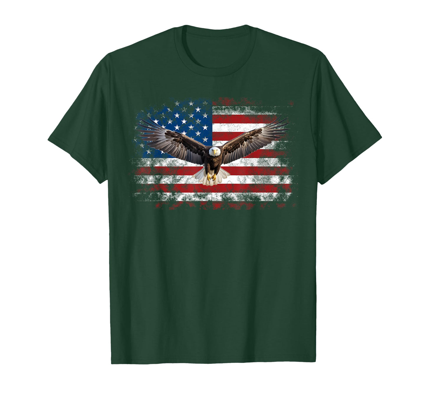 Patriotic Eagle 4th Of July USA American Flag T-Shirt for Women Girls Kids Men