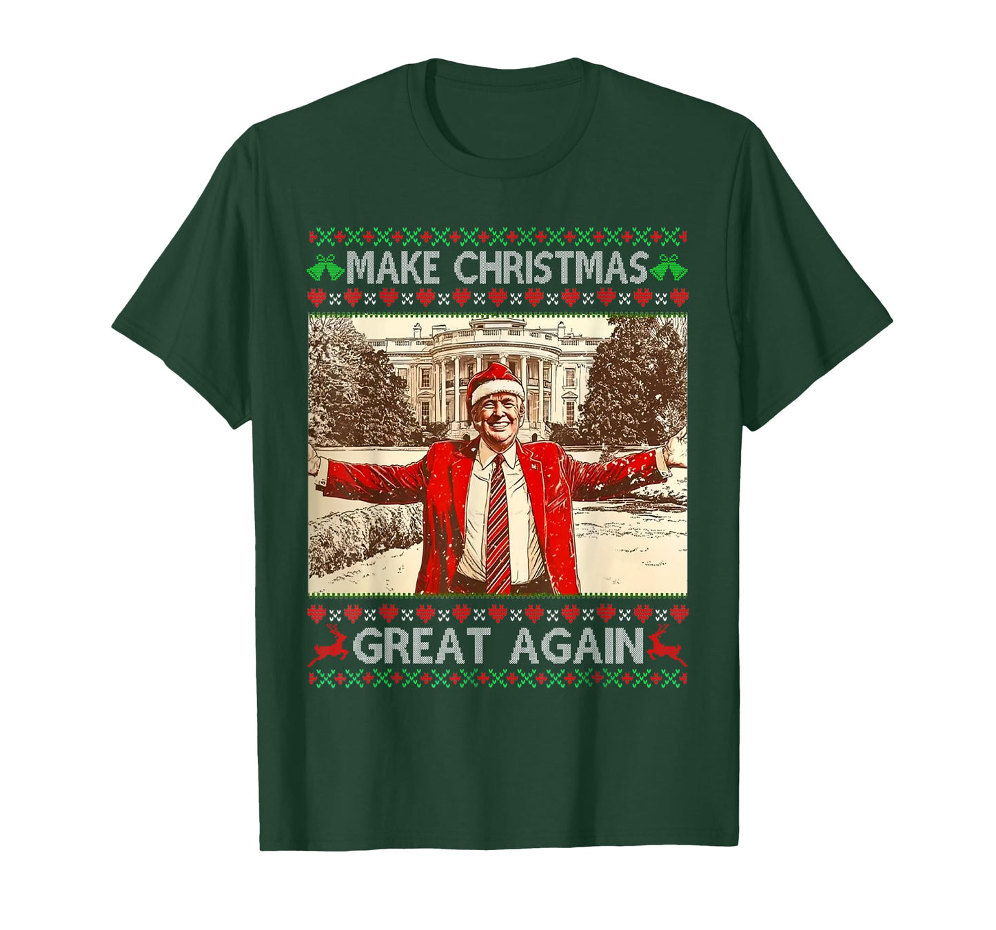 Funny Trump Make Christmas Great Again Xmas Family Pajamas T-Shirt