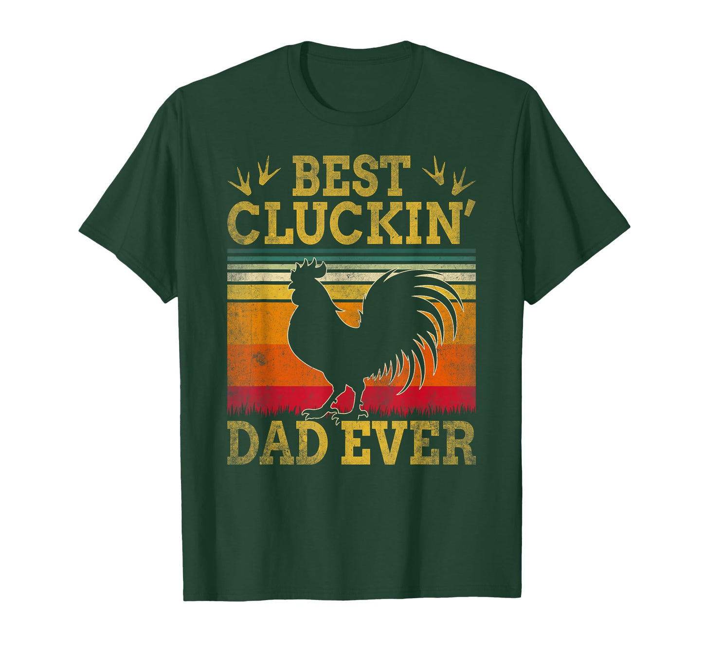 Best Cluckin Dad Ever Father's Day Vintage Style Chicken Dad T-Shirt