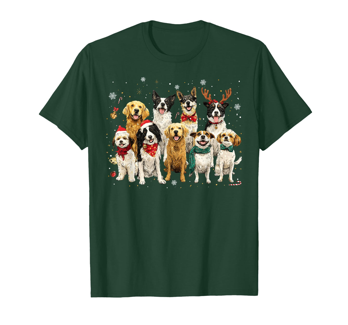 Merry Christmas Merry Woofmas Dog Lovers Men Women Kid T-Shirt