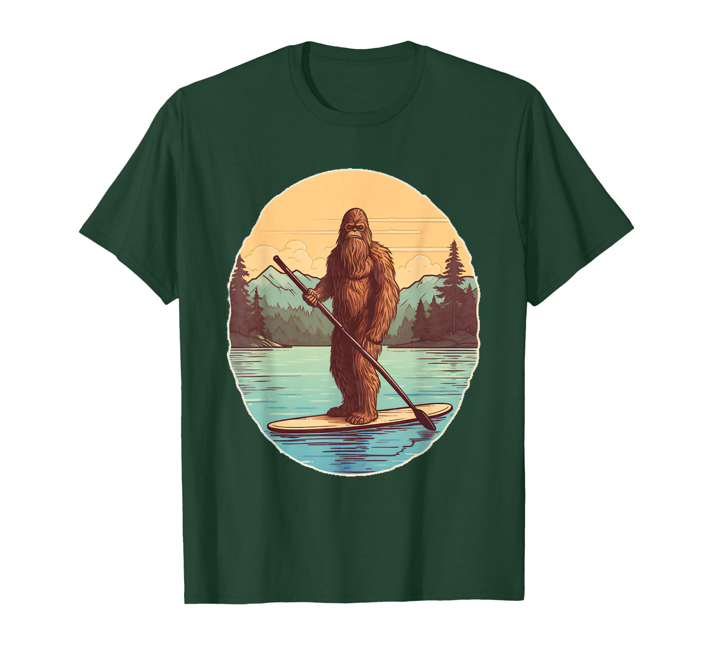 Funny Paddleboarding Bigfoot Paddleboard SUP Paddle Board T-Shirt