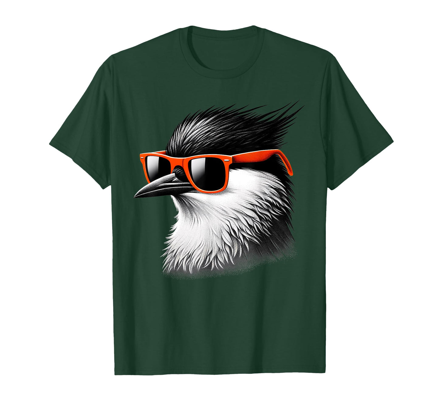 Cool Tern Bird Wearing Sunglasses Graphic Art T-Shirt