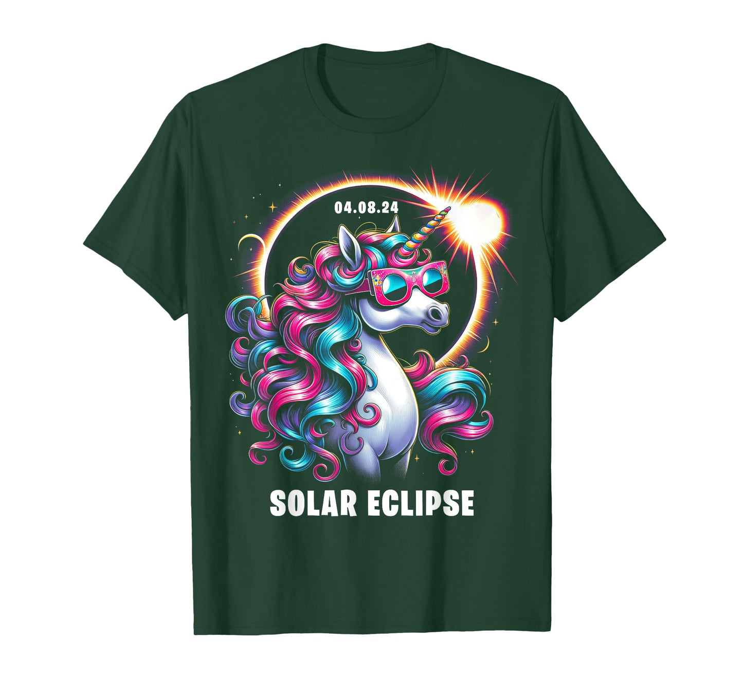 Solar Eclipse 2024 Shirt Total Eclipse April 8th 24 Unicorn T-Shirt