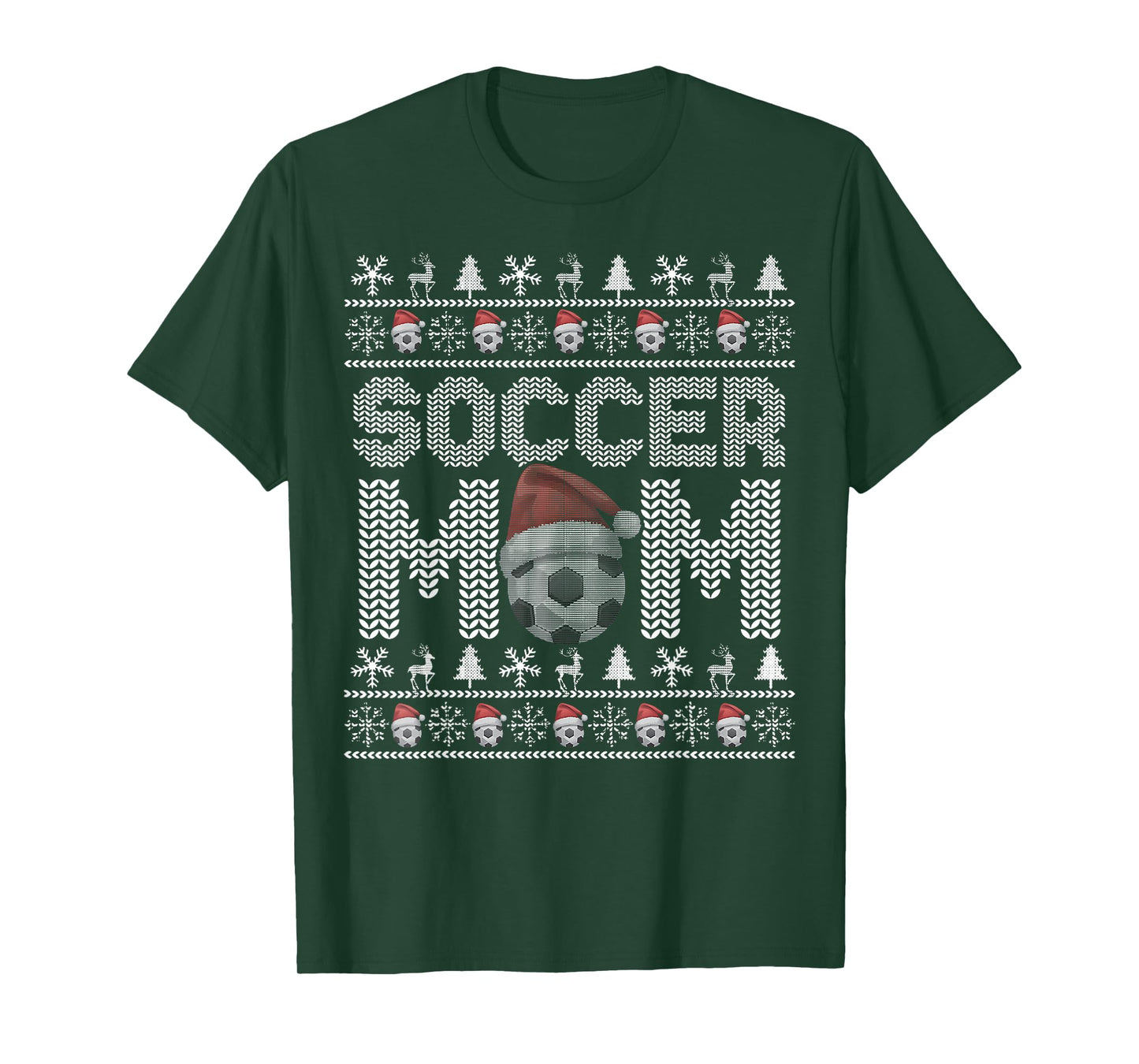 Soccer Mom Women Men Pajama Soccer Ugly Christmas T-Shirt