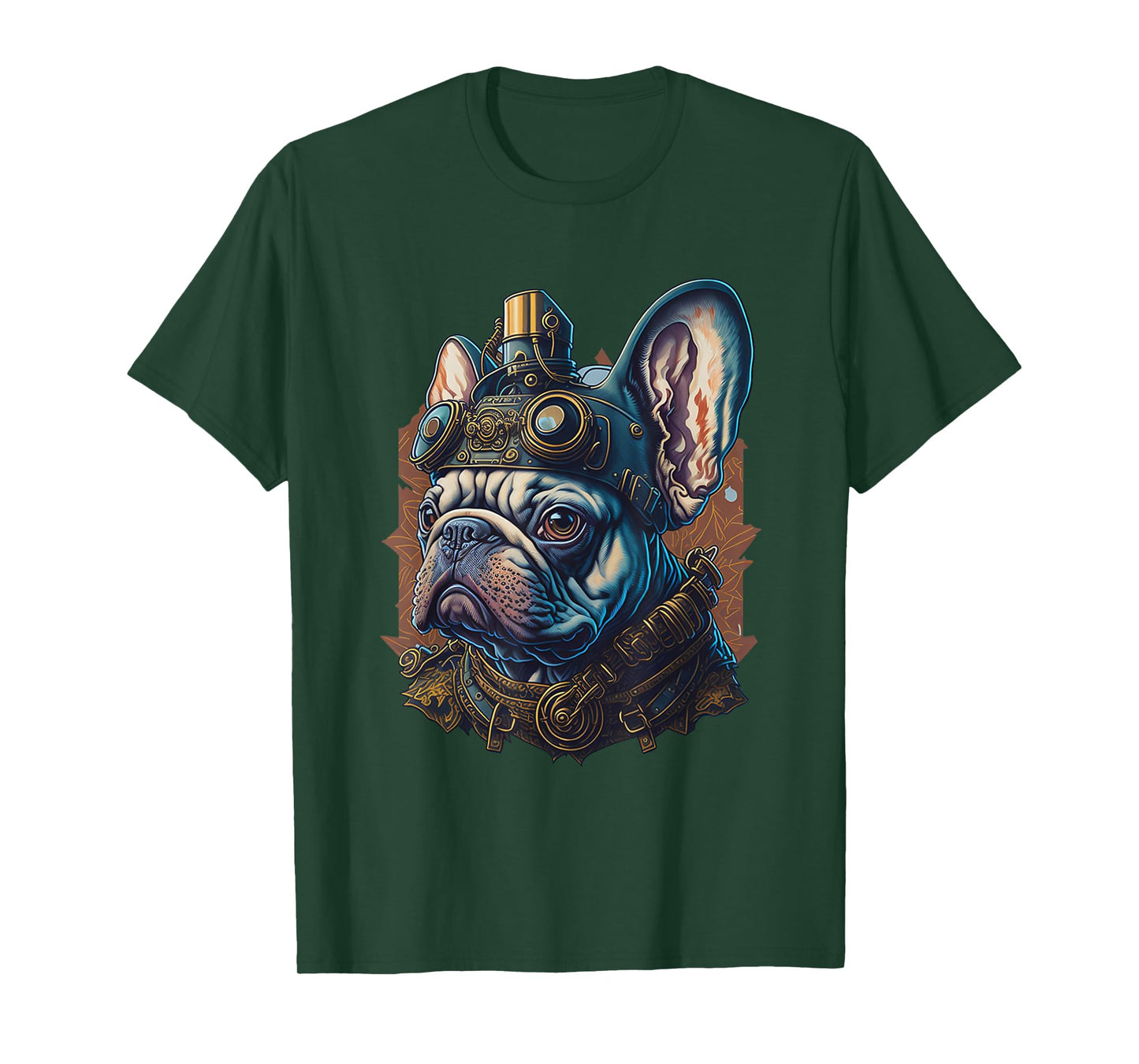 French Bulldog Dogs Steampunk Vintage Machines T-Shirt