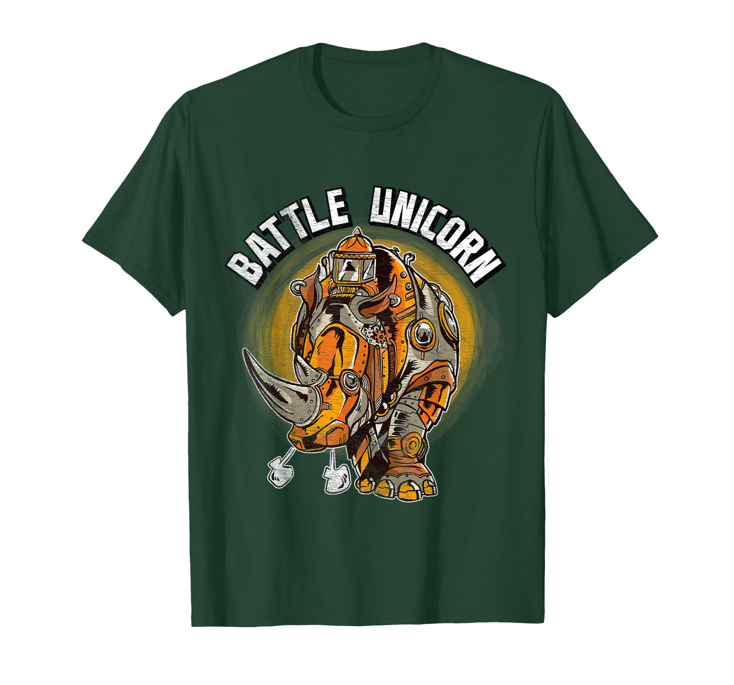 Battle Unicorn Shirt Funny Rhino Lover Steampunk Rhinoceros T-Shirt