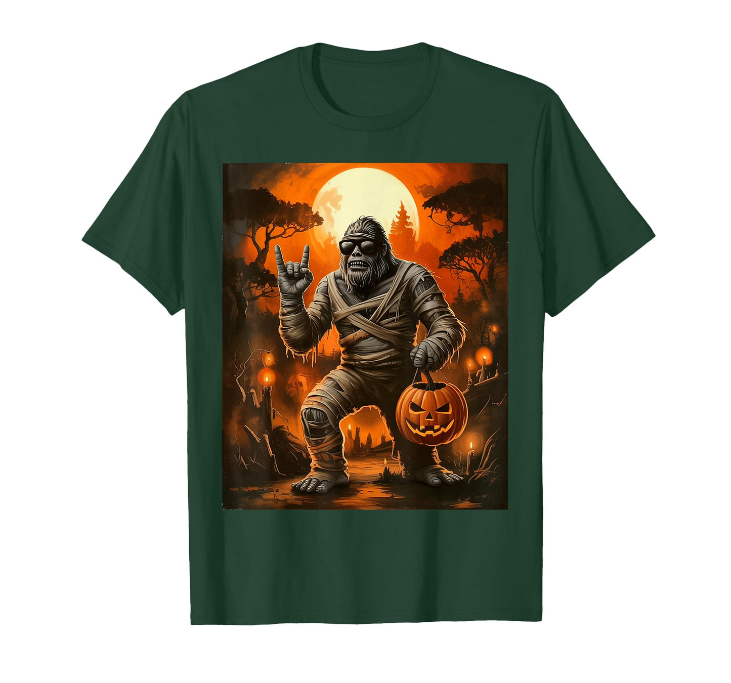 Mummy Bigfoot Halloween T-Shirt