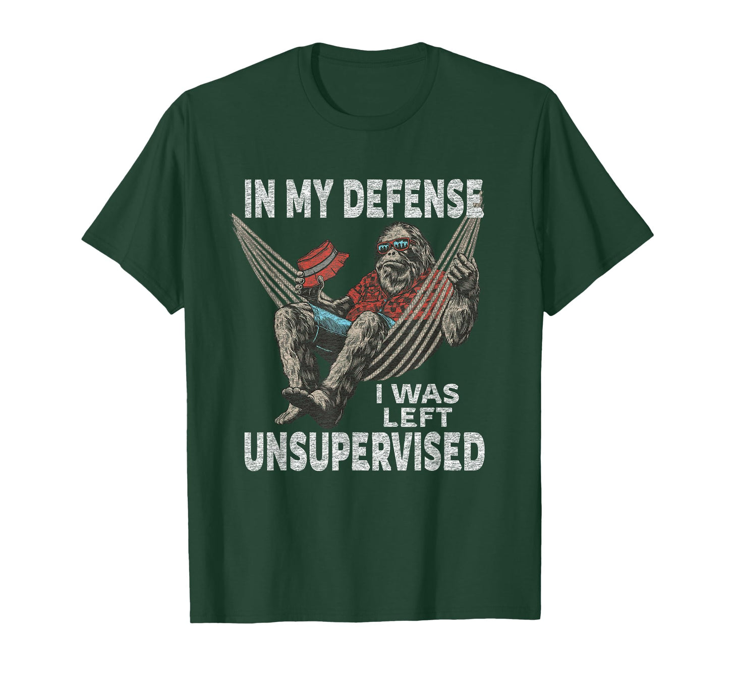 In My Defense I Was Left Unsupervised Graphic Funny Saying T-Shirt