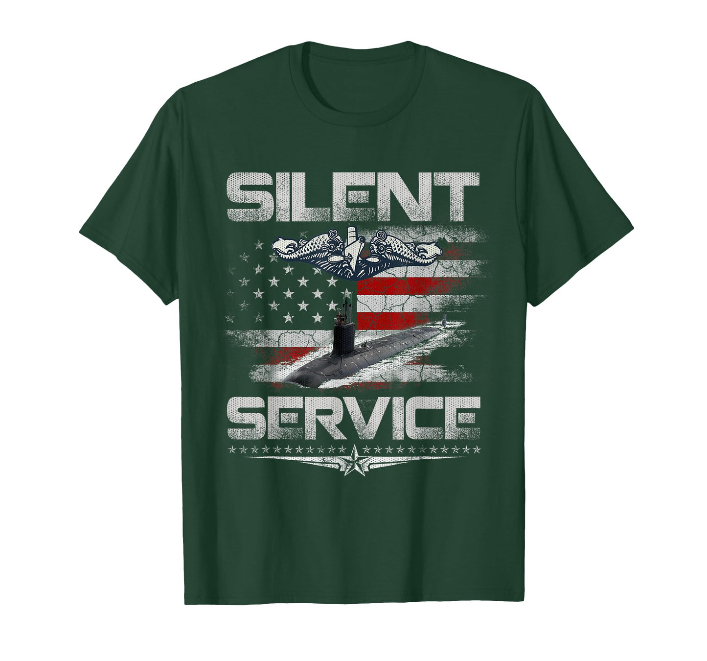 Silent Service U.S Submarines Forces Patriotic Veterans Day T-Shirt