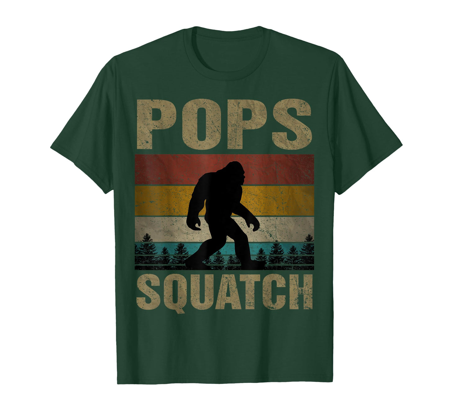 Pops Squatch Bigfoot Pops Sasquatch Yeti Family Matching T-Shirt