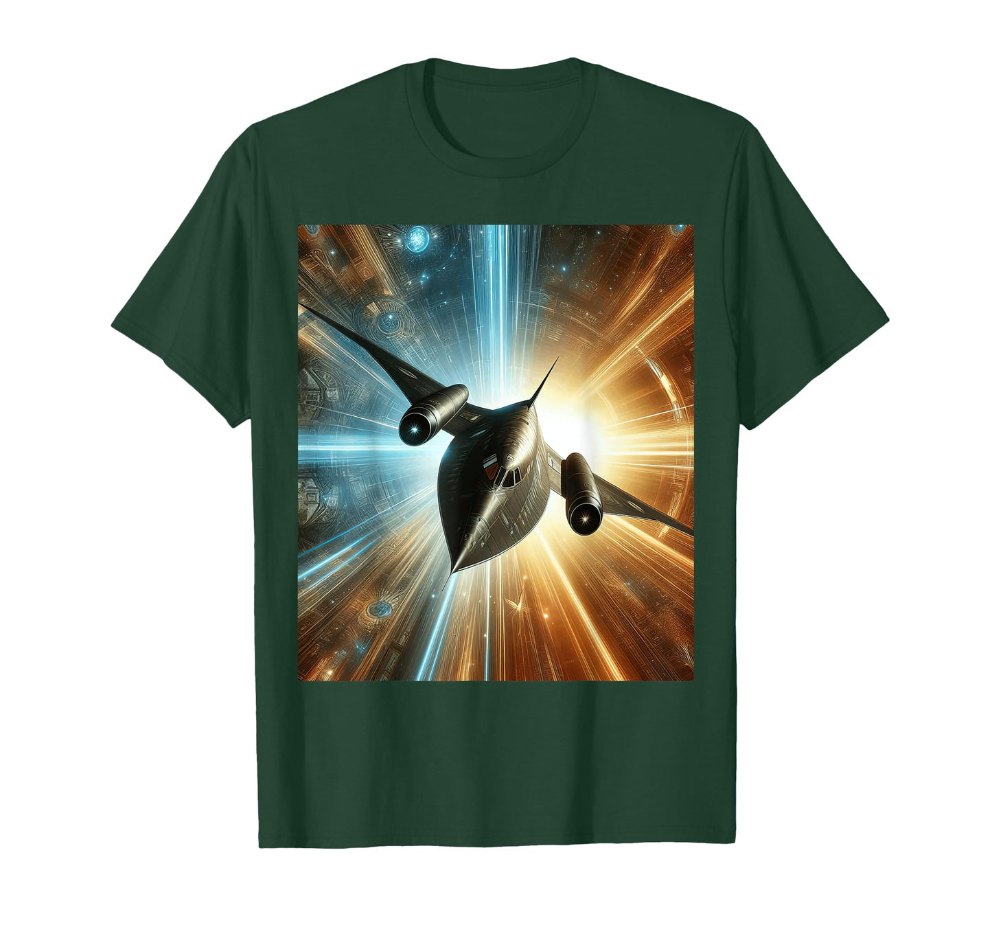 SR-71 Blackbird Blueprint Air Force Military Jet T-Shirt