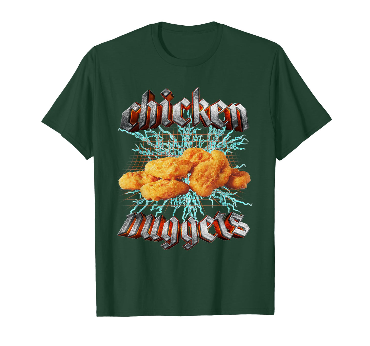 Chicken Nuggets Heavy Metal World Tour Hardcore Music T-Shirt