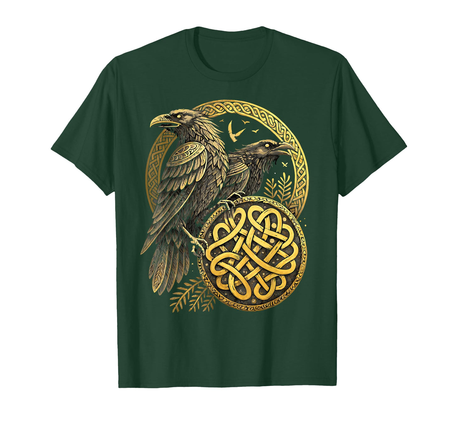 Norse Knotwork Raven - Viking Huginn & Muninn T-Shirt
