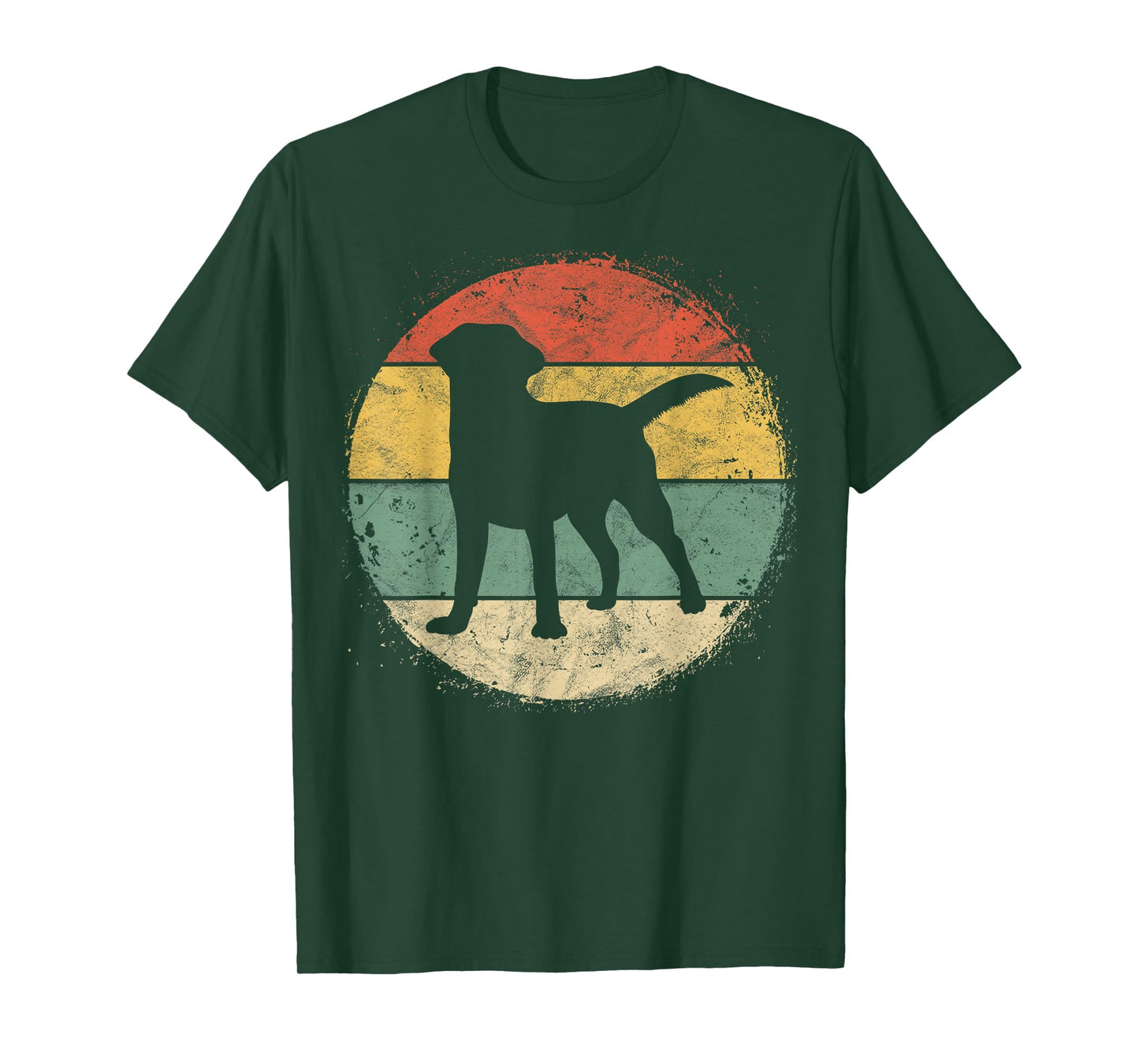 Circular Retro Labrador Owner Gift Golden Black Lab Dad Mom T-Shirt