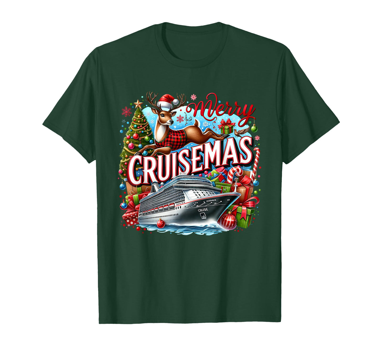 Merry Cruisemas Cruise 2024 Funny Christmas Cruisin Crew T-Shirt