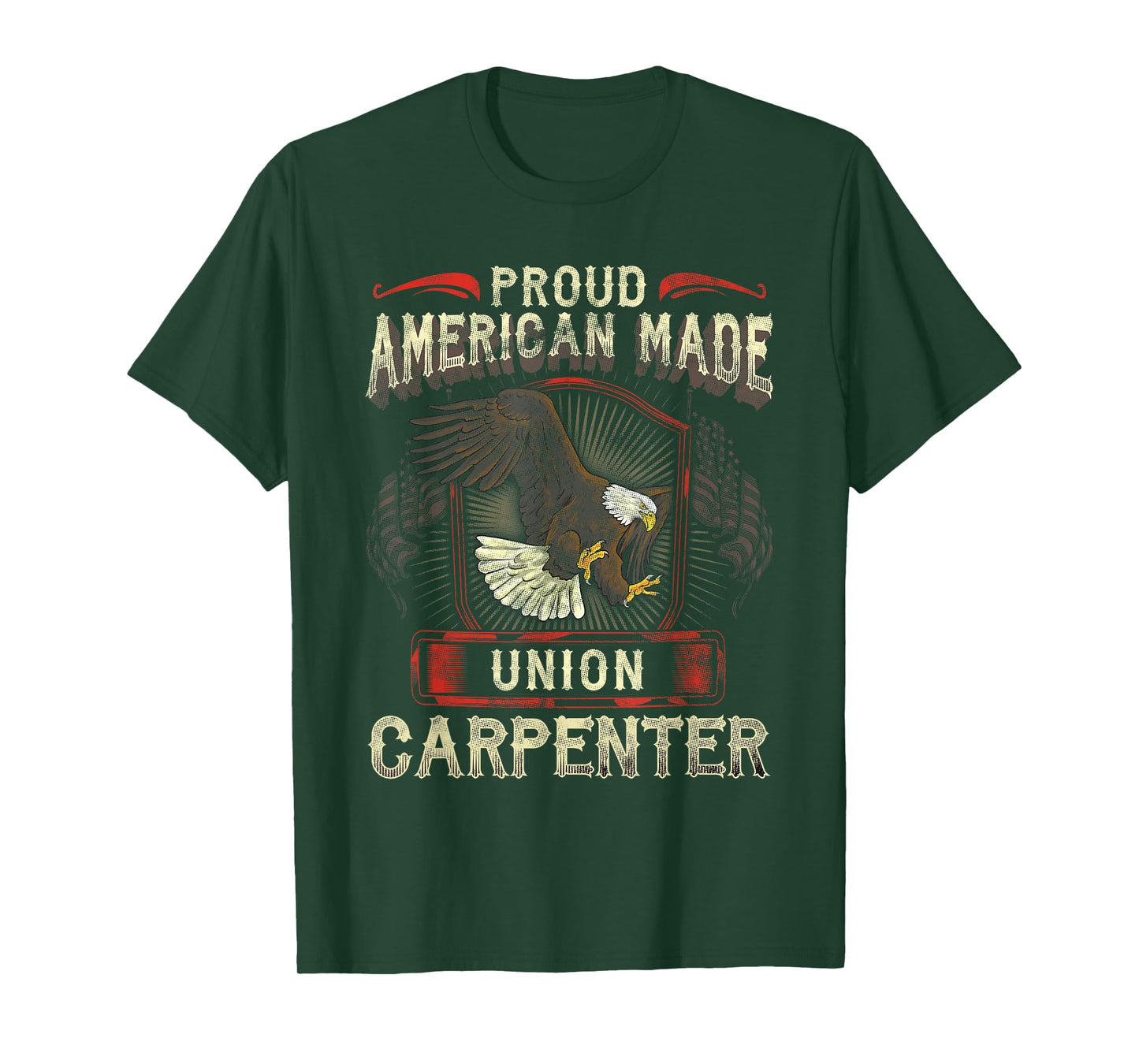 Proud Union Master Carpenter Shirt Worker Eagle American