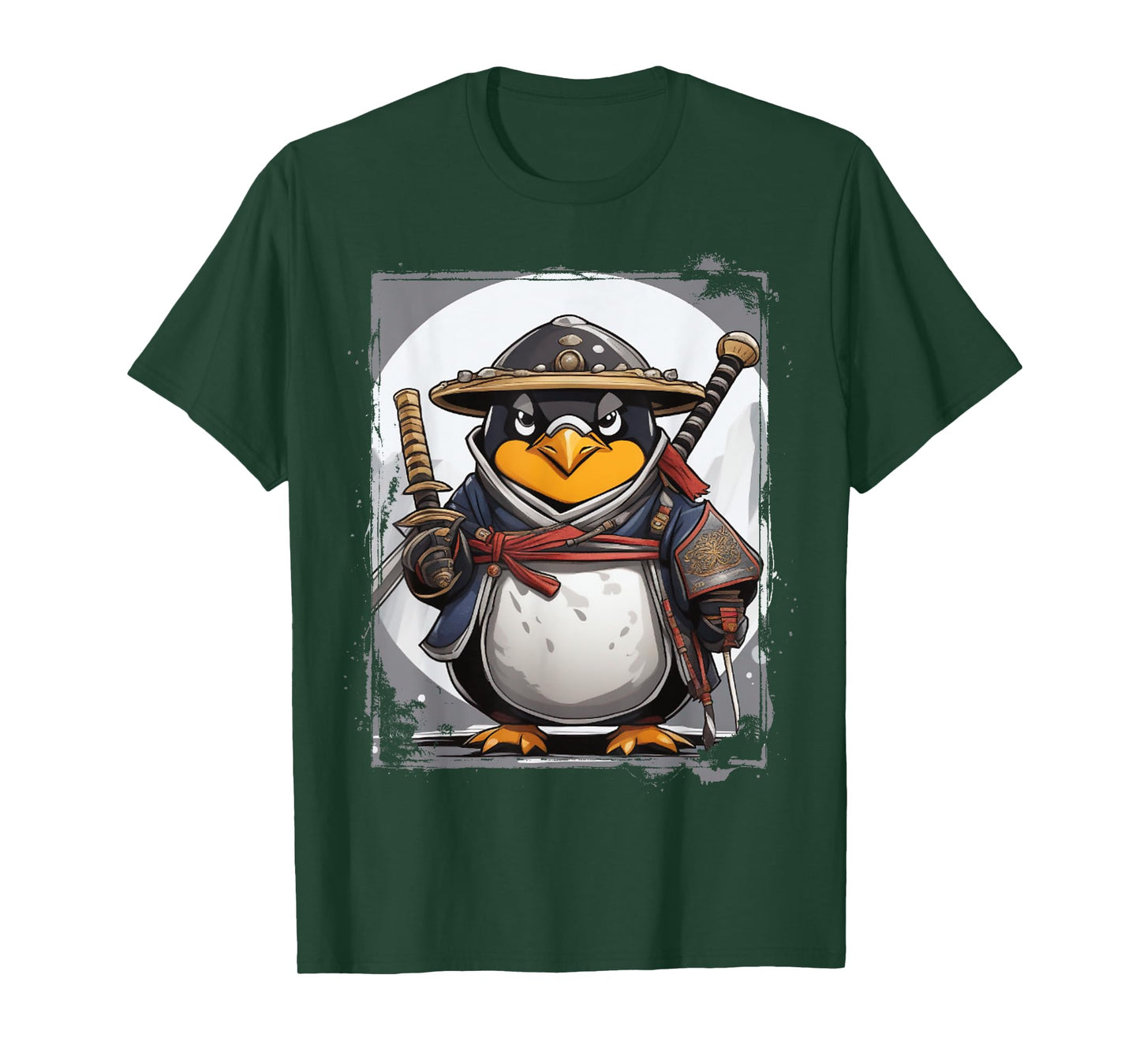 Penguin Linux Samurai Programming Nerd Warrior T-Shirt