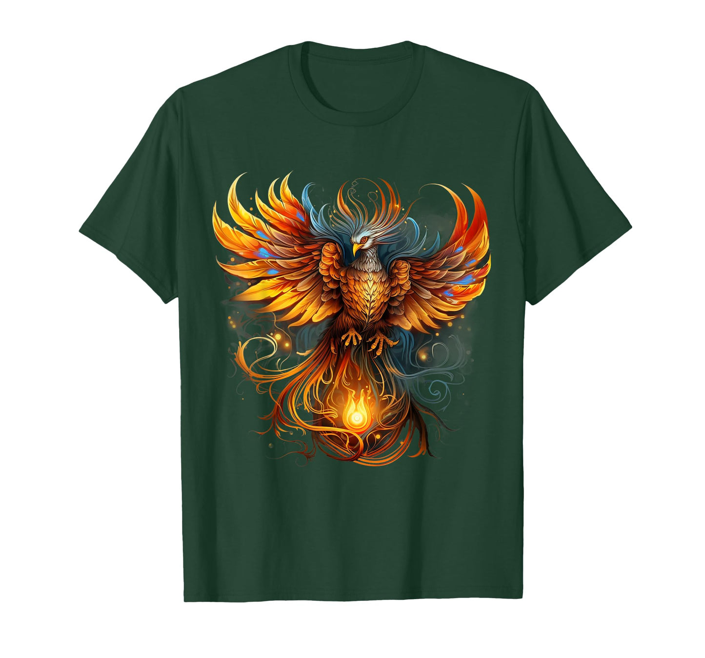 Rising Phoenix Majestic Fire Bird Fenix Fantasy Mythological T-Shirt