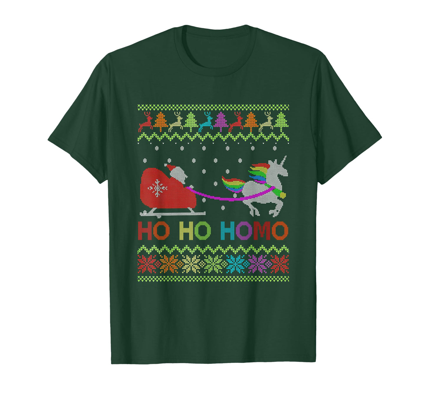 HoHo Homo Gay Christmas Sweater LGBT Pride LGBTQ Proud Ally T-Shirt