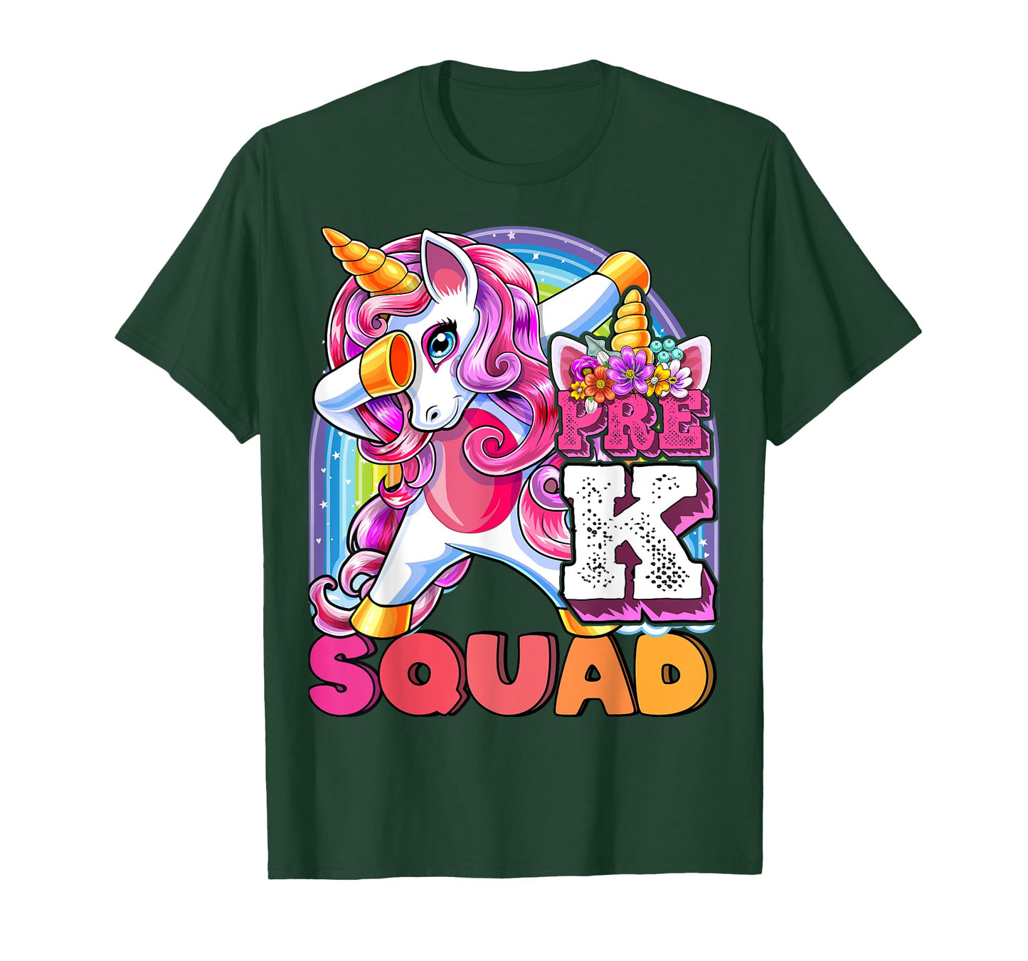 Pre-K Squad Dabbing Unicorn Back to School Girls Gift T-Shirt