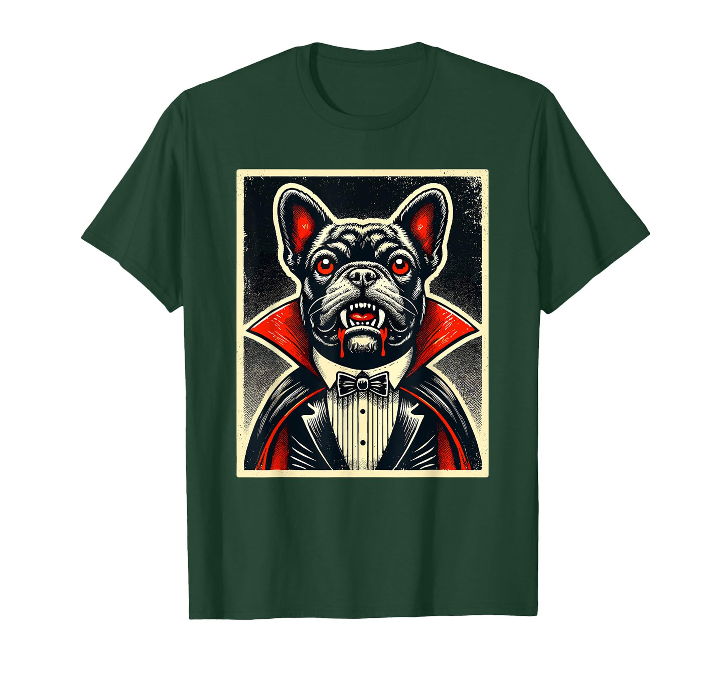 Halloween Vampire French Bulldog Frenchie T-Shirt for Men Women