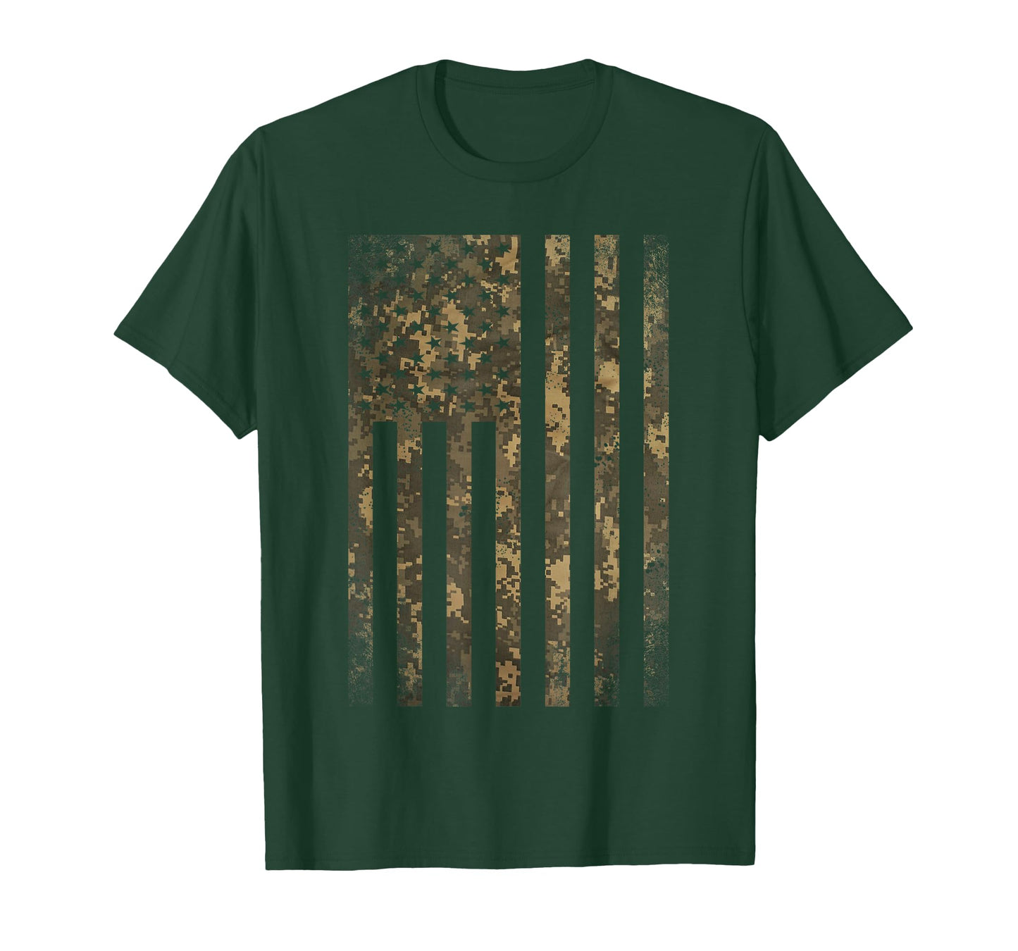 Camouflage American Flag Print Camo Military Tactical Gifts T-Shirt