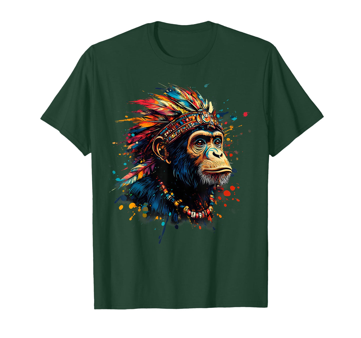 Native American Indian Chief Native American Pride Monkey T-Shirt