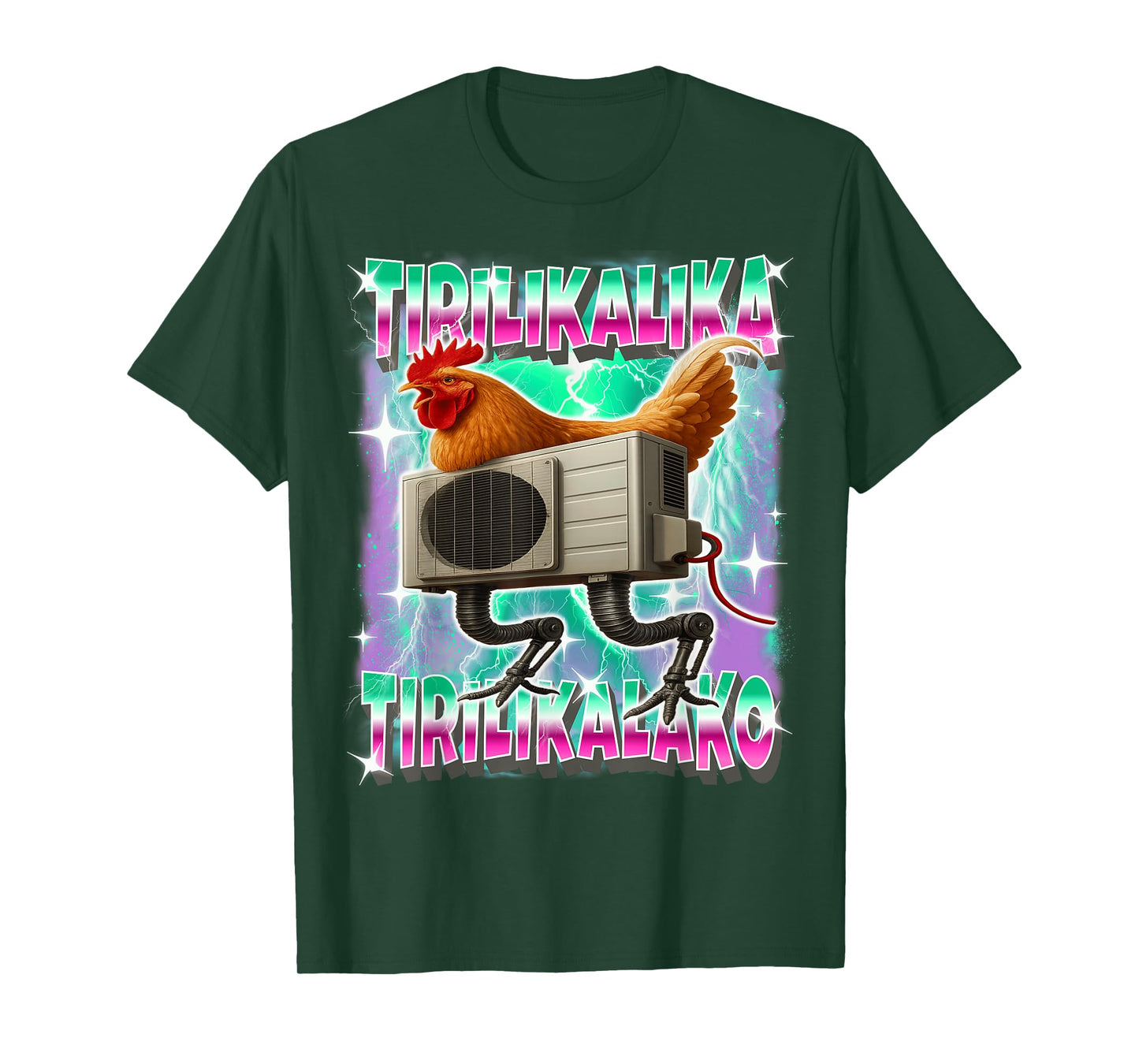 Tirilikalika-Tirilikalako Italian-Brainrot Chicken Aircon T-Shirt