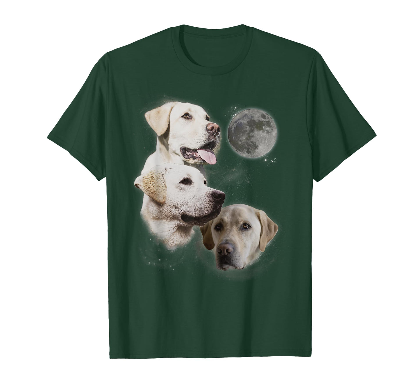 Howling at the Moon Shirt - Funny Yellow Labrador Retriever T-Shirt