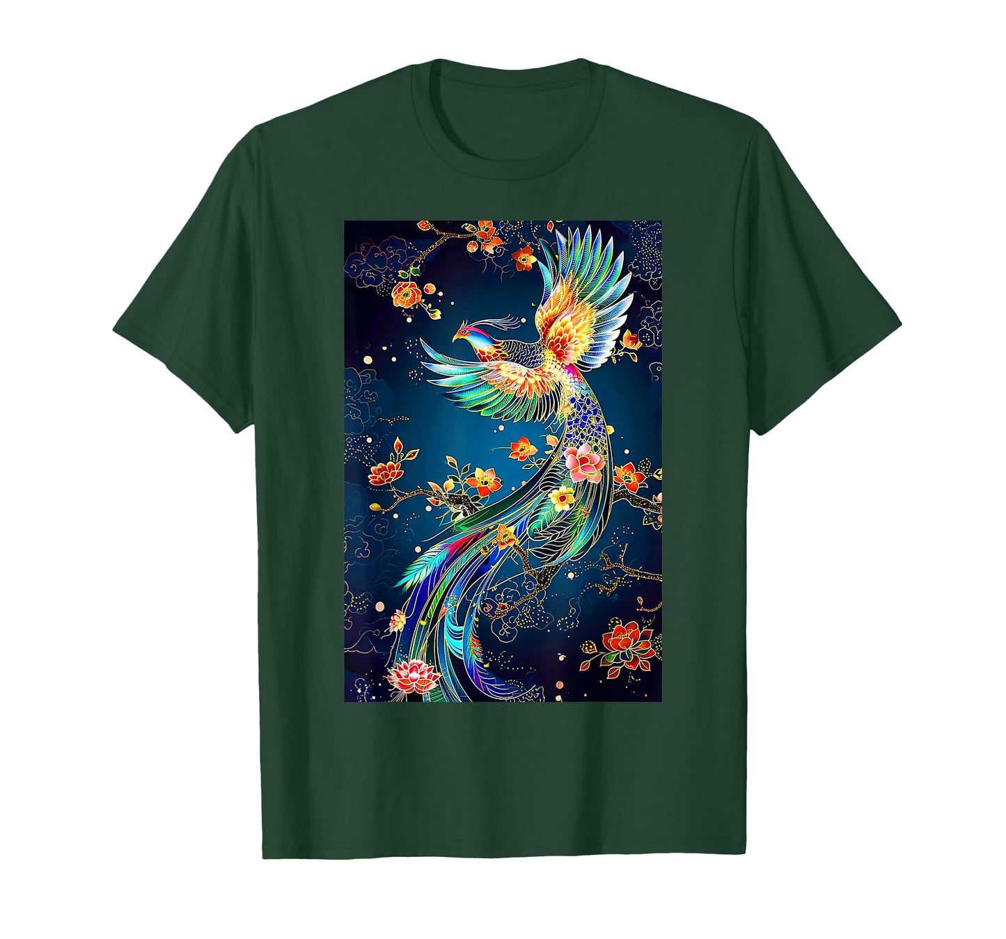 Phoenix Bird Japanese Vintage Asian Flying T-Shirt