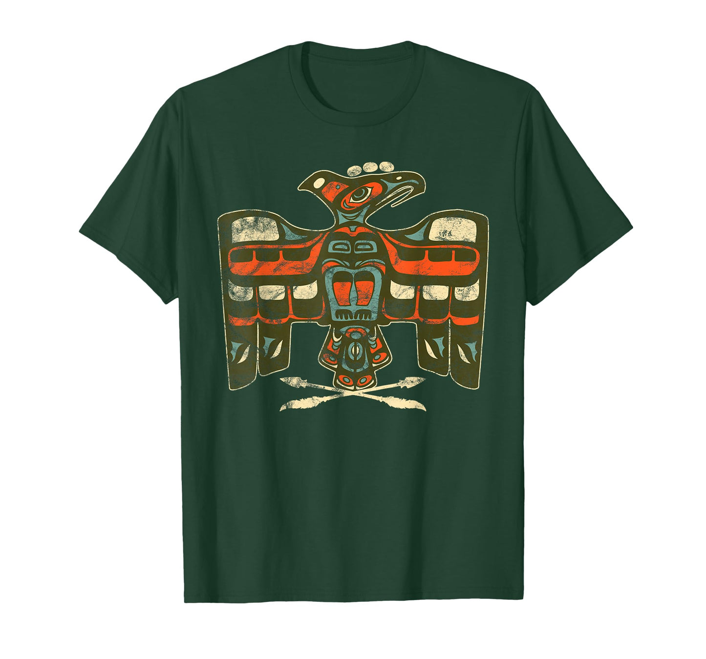 vintage Native American Indian Totem Bird Art T-Shirt