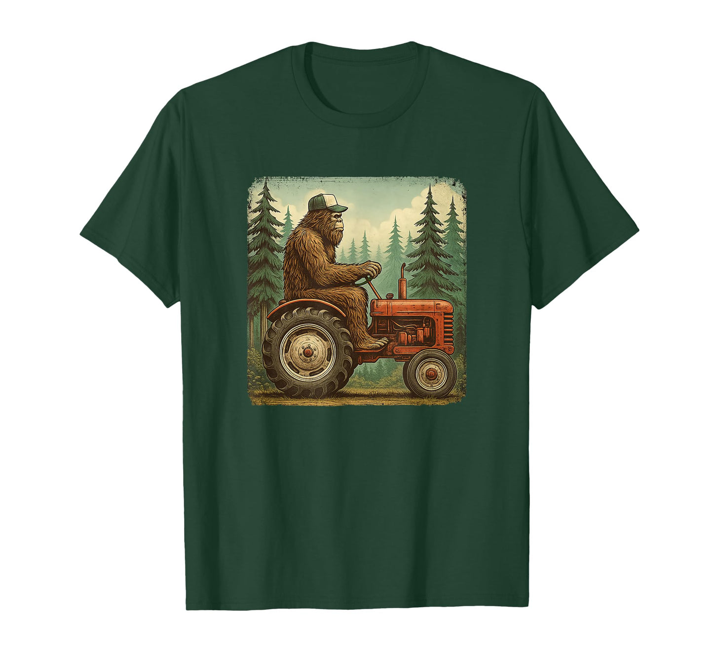 Funny Farmer Design Men Tractor Rancher Farm Dad Distressed T-Shirt
