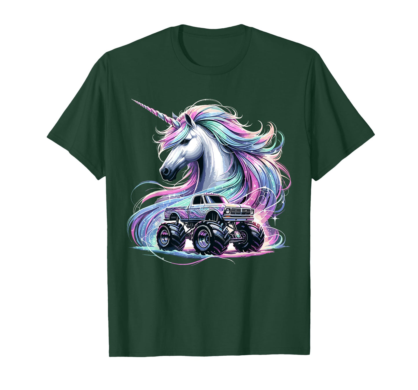 Monster Truck Unicorn Birthday Party Monster Truck T-Shirt