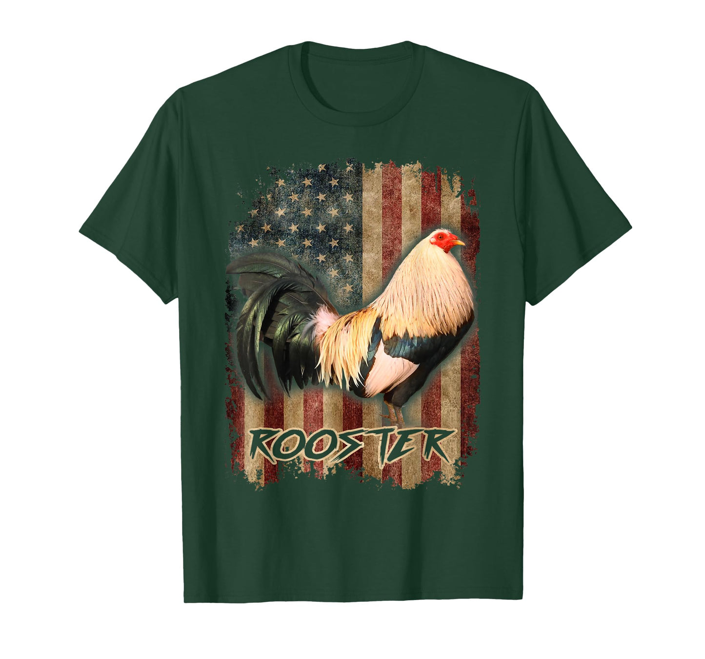 Cockfighter Game Fowl Cockfighting Rooster Us Flag T-Shirt