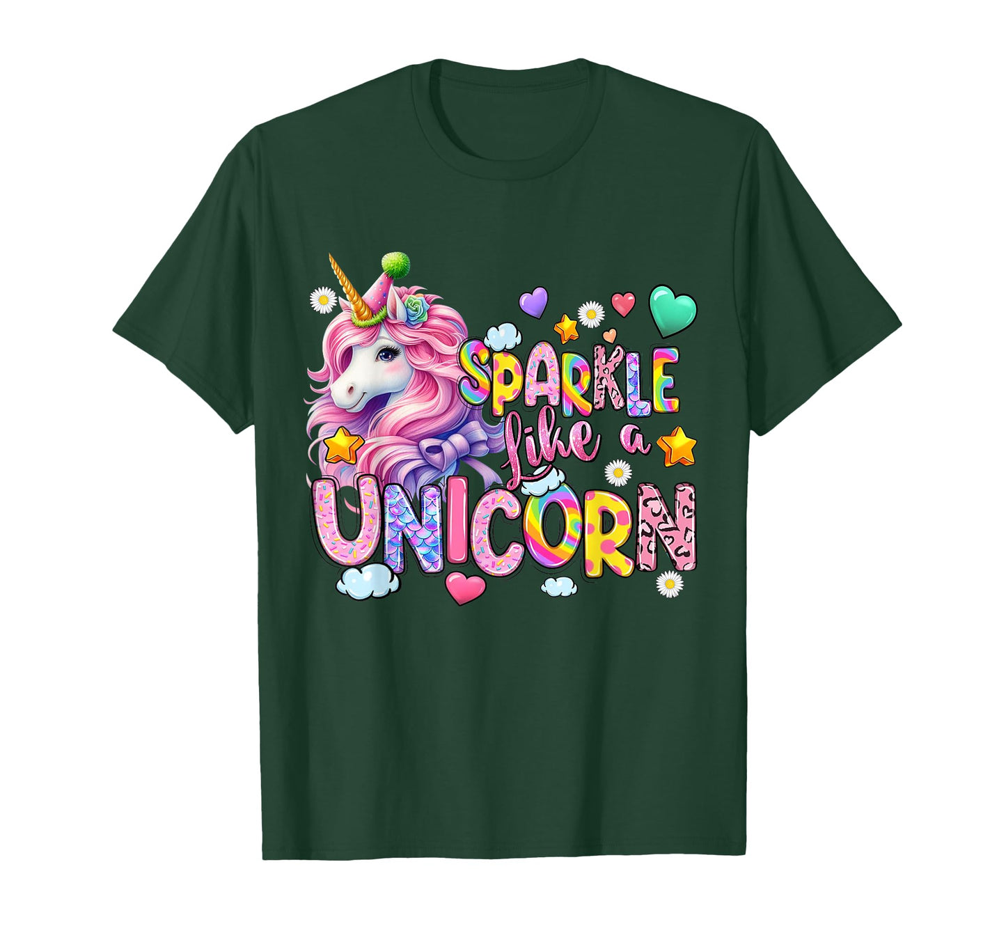 Womens Sparkle Like A Unicorn Cute T-Shirt
