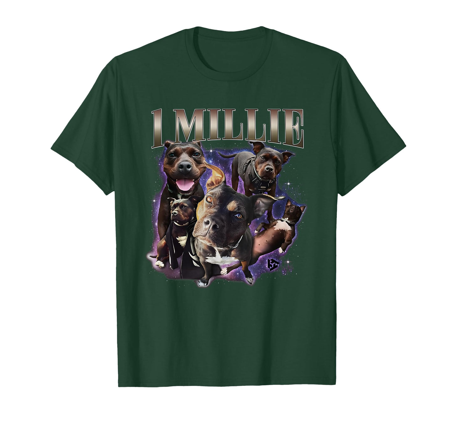 1 Millie Bulldog Picture Collage Men Women T-Shirt