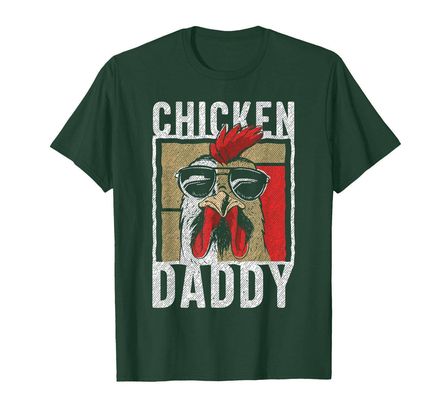 Lustige Hhner - und Hahn Designs Chicken Daddy - a fun design for every rooster in the basket Unisex Adult T-Shirt Black Small