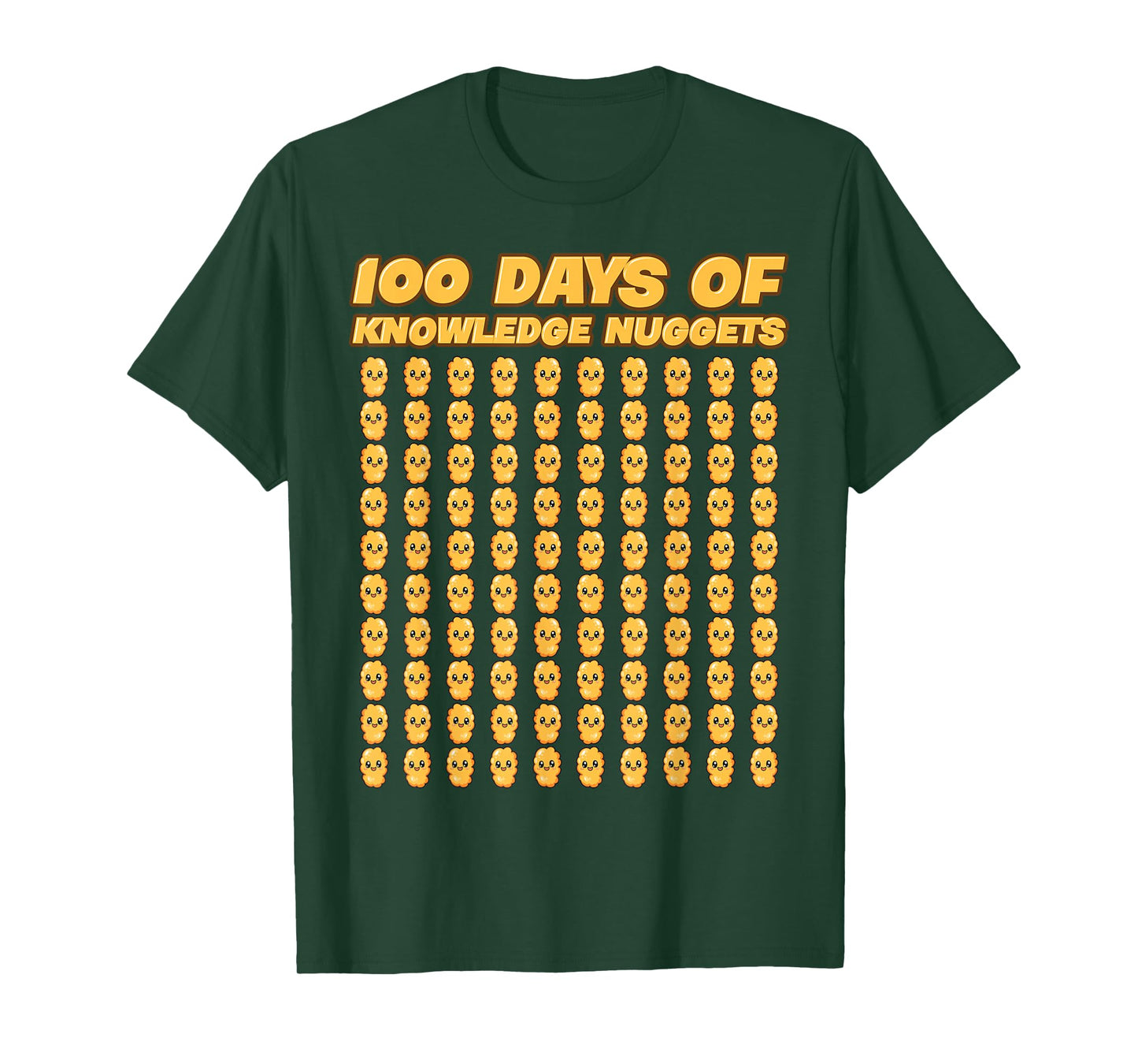 100 Days Of Knowledge Nuggets Chicken Nug 100 Days Of School T-Shirt