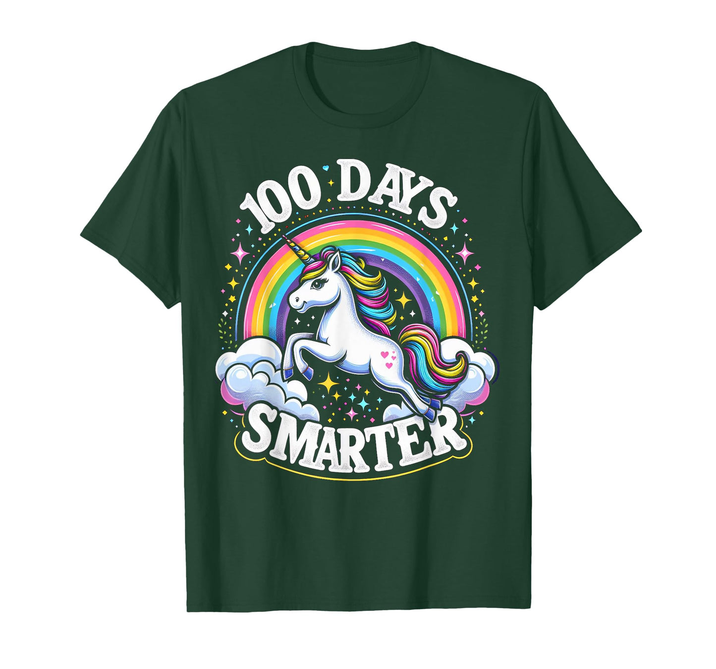 100th Day of School Unicorn 100 Days Smarter Toddler Kids T-Shirt