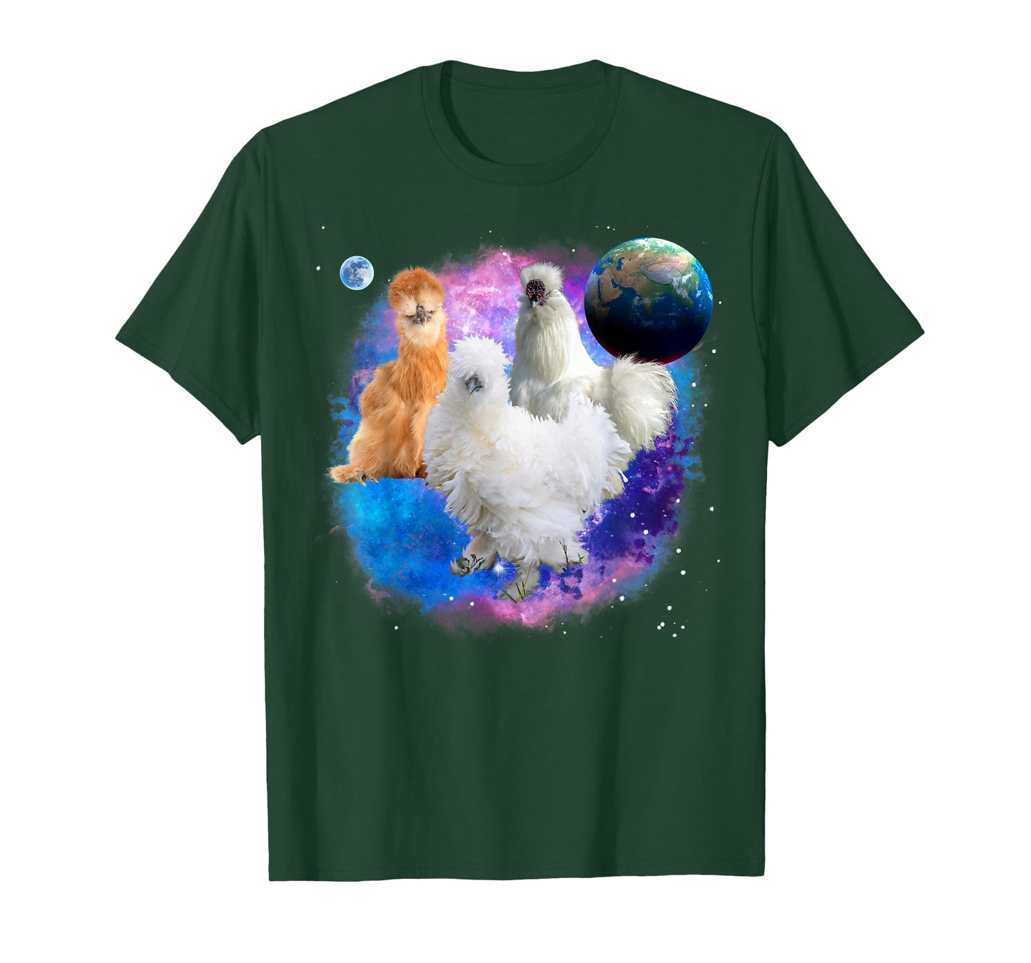 Funny Silkie Chickens in the Galaxy, Silkie Chicken T-Shirt