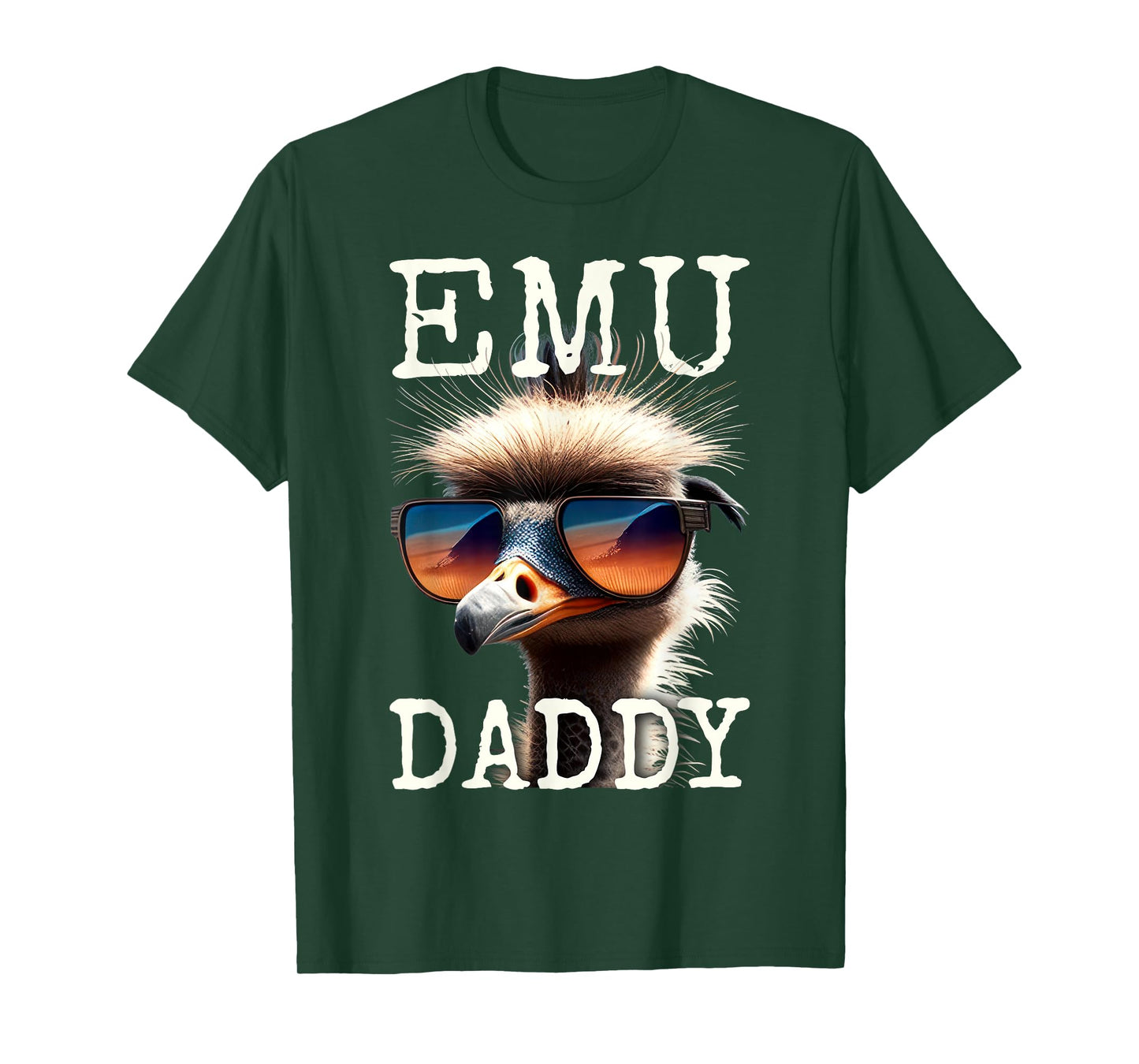 Emu Daddy Ostrich Bird Ratite I Love Emus Fathers Day T-Shirt