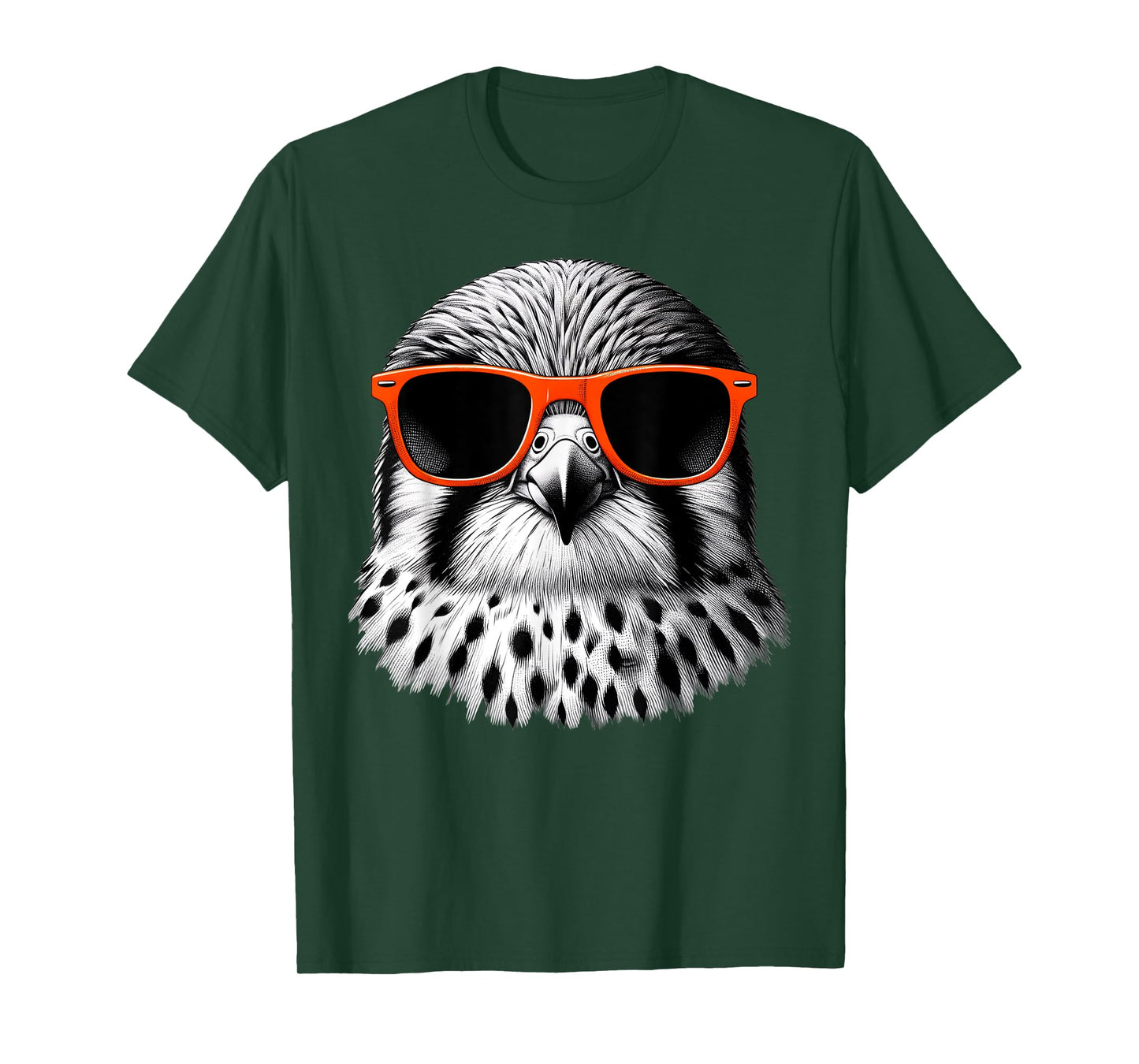 Cool Kestrel Bird Wearing Sunglasses Graphic Art T-Shirt