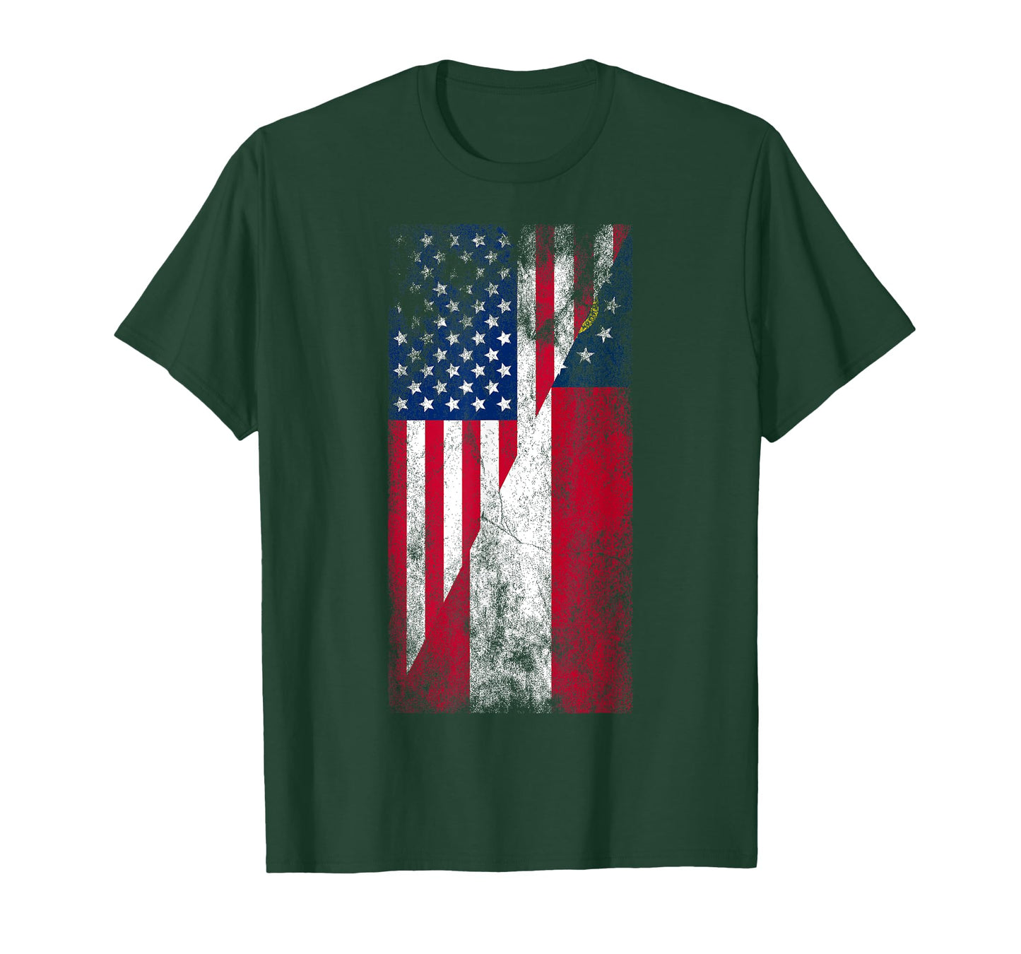 USA & Georgia Flags - American Georgian T-Shirt