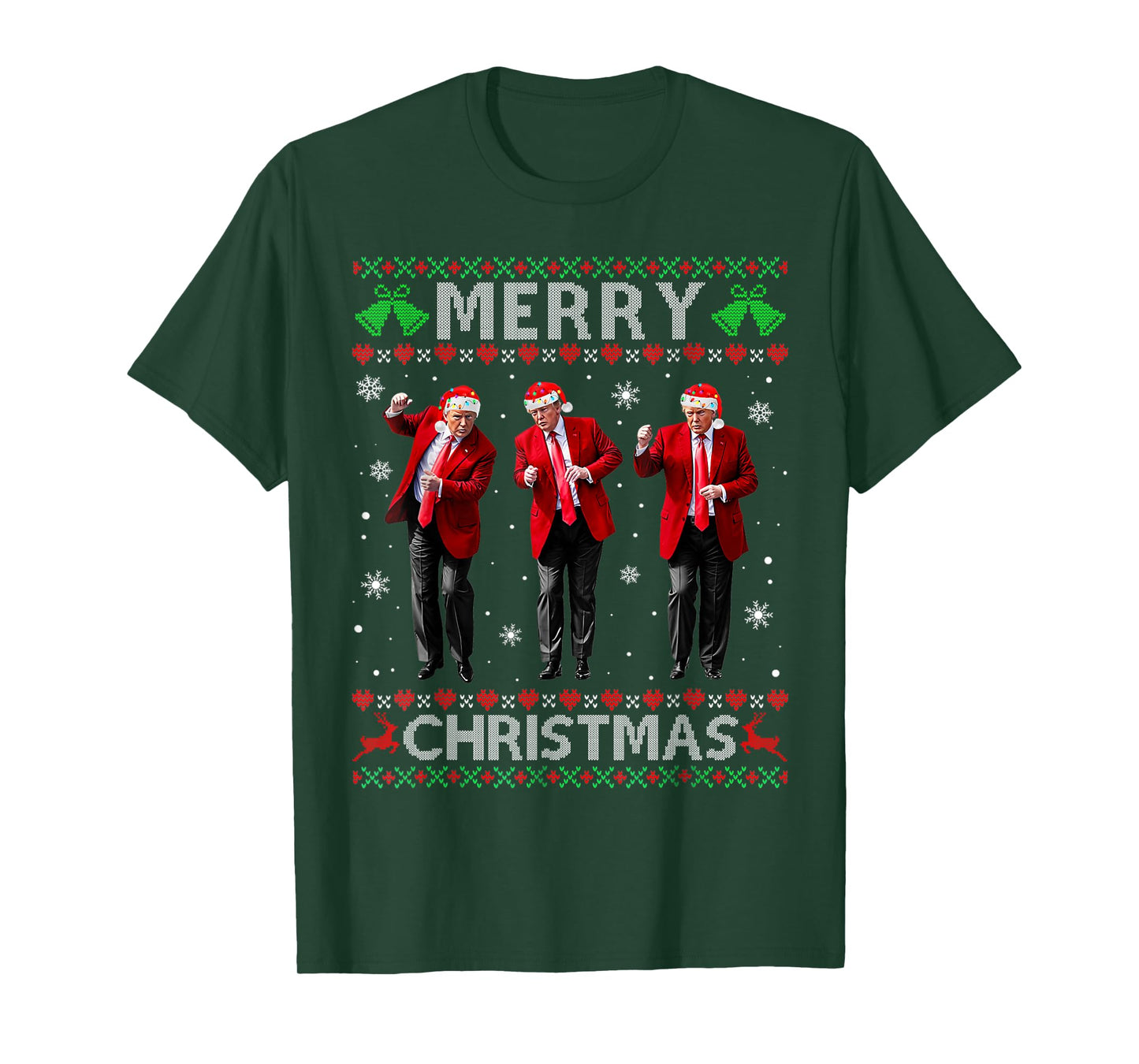Funny Trump Dance Merry Christmas Ugly Xmas Sweater Pajamas T-Shirt
