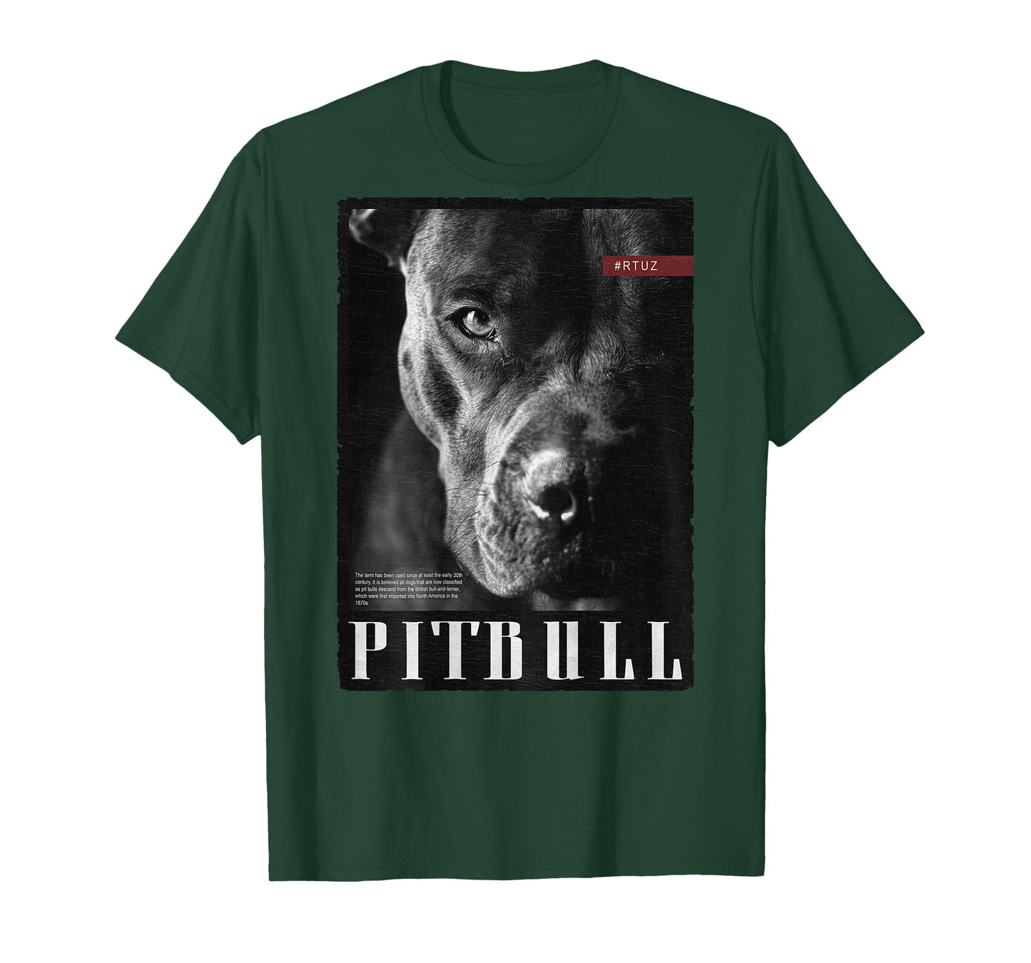 Wild Dog Pit Bull Terrier Portrait Bulldog backprint Pitbull T-Shirt