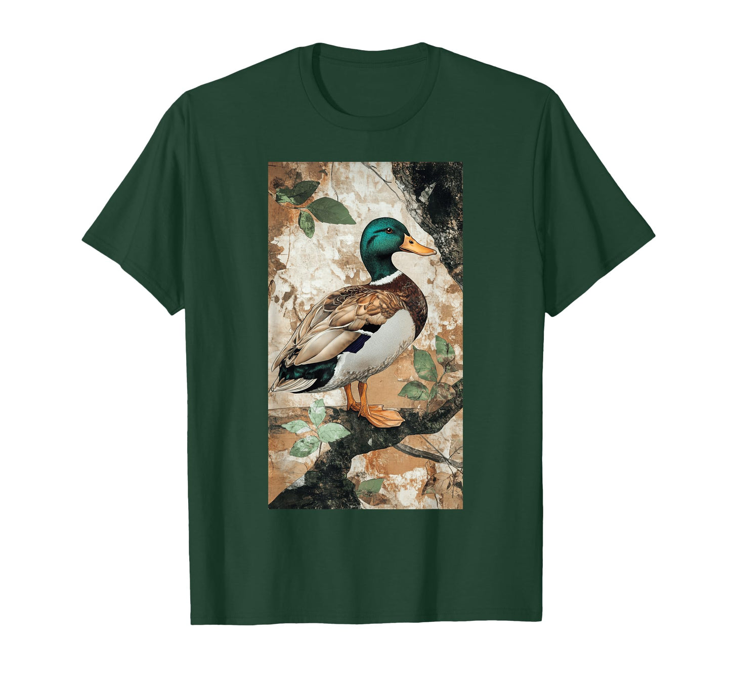 Camouflage Muted Browns Duck art Wildlife Bird T-Shirt