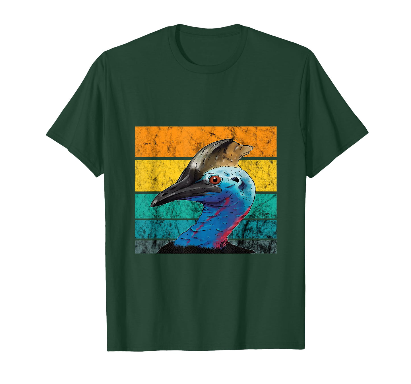 Cassowary Vintage Retro Cassowaries Casque Big Dino Bird T-Shirt