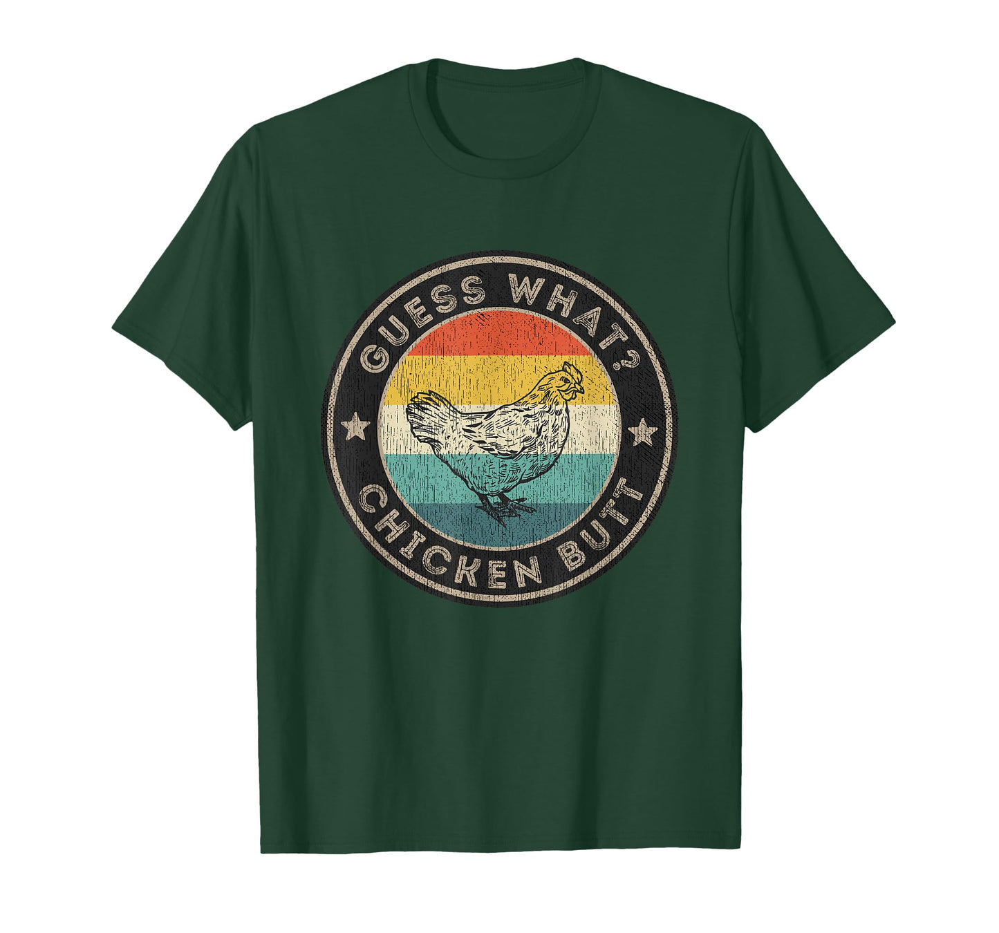 Guess What Chicken Butt Sarcastic Dad Joke Irony Slogan T-Shirt