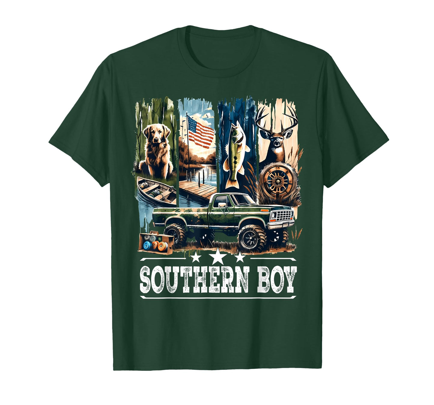 Duck Hunting Lab Dog Mallard Retriever Local Southern Boy T-Shirt